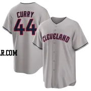 Xzavion Curry Youth Cleveland Guardians Gray Replica Road Jersey