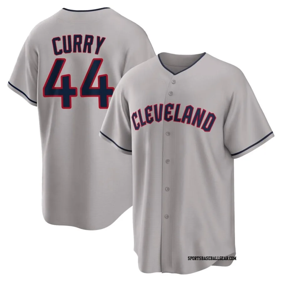 Xzavion Curry Youth Cleveland Guardians Gray Replica Road Jersey