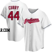 Xzavion Curry Youth Cleveland Guardians White Replica Home Jersey