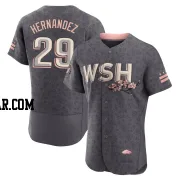 Yadiel Hernandez Men's Washington Nationals Gray Authentic 2022 City Connect Jersey