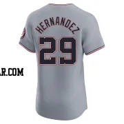 Yadiel Hernandez Men's Washington Nationals Gray Elite Road Jersey