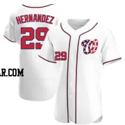 Yadiel Hernandez Men's Washington Nationals White Authentic Alternate Jersey