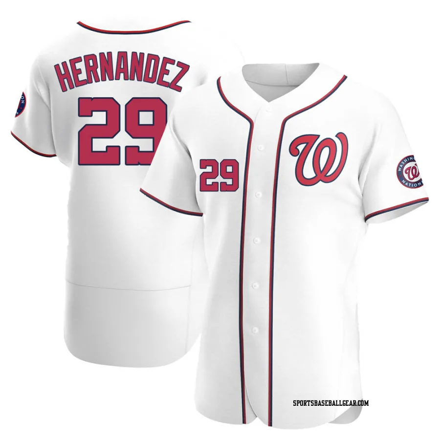 Yadiel Hernandez Men's Washington Nationals White Authentic Home Jersey