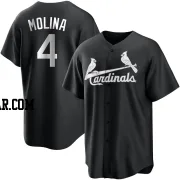 Yadier Molina Men's St. Louis Cardinals Black/White Replica Jersey