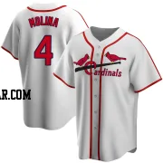 Yadier Molina Men's St. Louis Cardinals White Home Cooperstown Collection Jersey