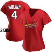 Yadier Molina Women's St. Louis Cardinals Red Authentic Alternate Jersey