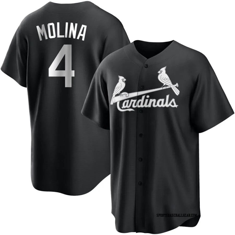 Yadier Molina Youth St. Louis Cardinals Black/White Replica Jersey