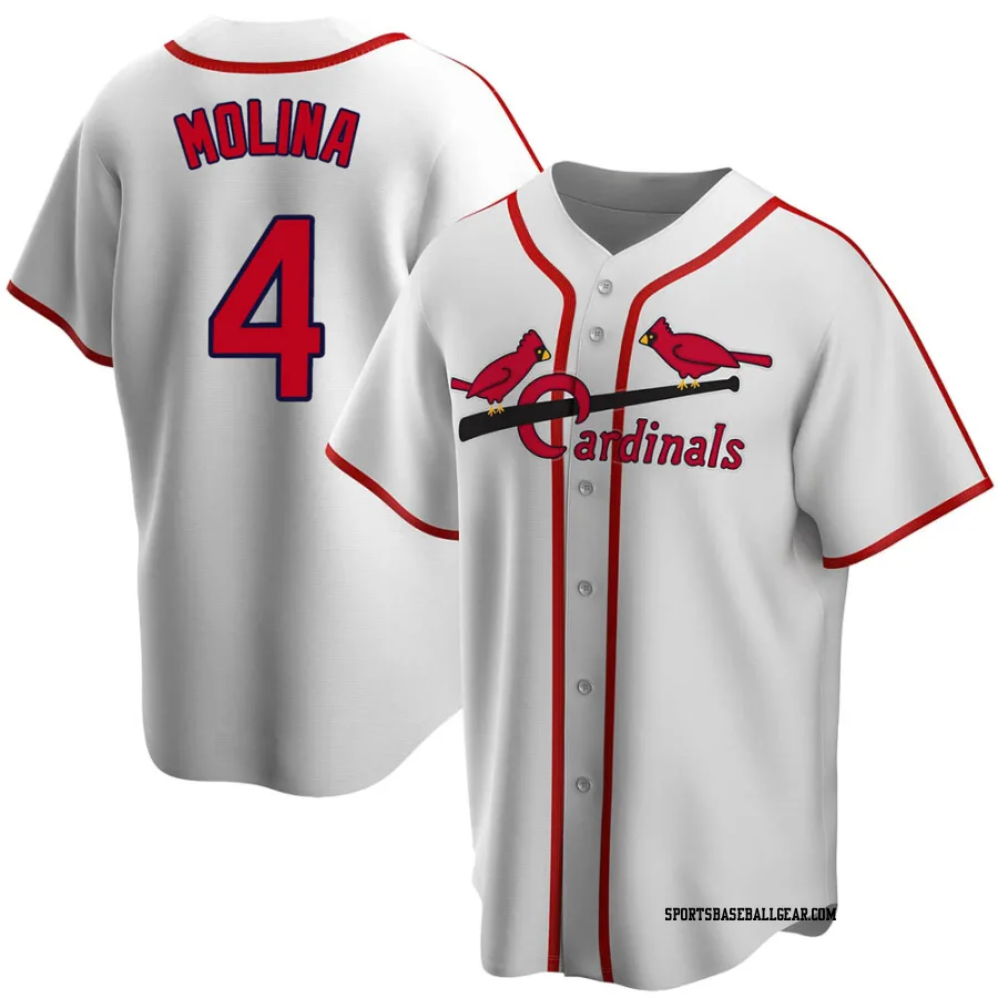 Yadier Molina Youth St. Louis Cardinals White Home Cooperstown Collection Jersey