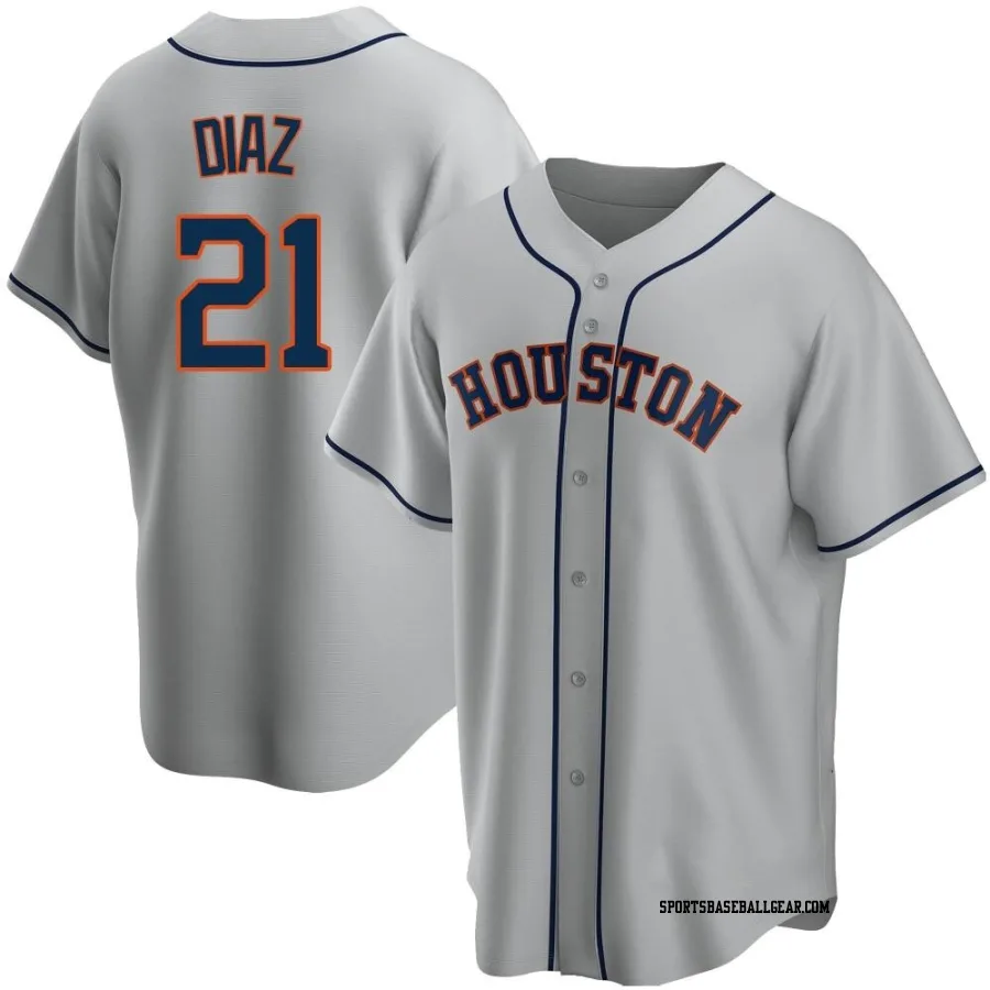 Yainer Diaz Men's Houston Astros Gray Replica Road Jersey