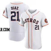 Yainer Diaz Men's Houston Astros White Authentic 2022 World Series Champions Home Jersey