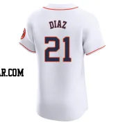 Yainer Diaz Men's Houston Astros White Elite Home Jersey