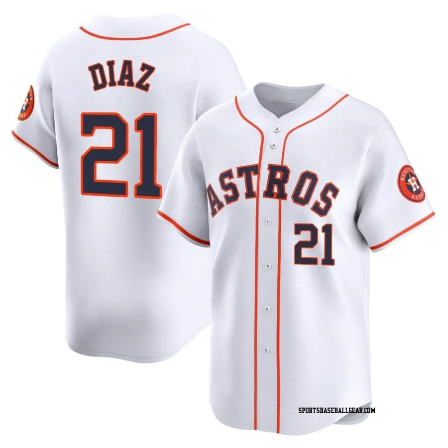 Yainer Diaz Men's Houston Astros White Limited Home Jersey