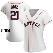 Yainer Diaz Women's Houston Astros White Authentic Home Jersey