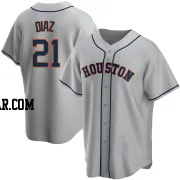 Yainer Diaz Youth Houston Astros Gray Replica Road Jersey