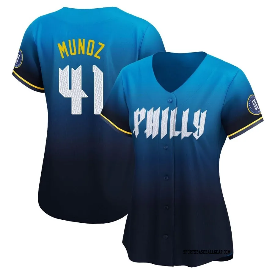 Yairo Munoz Women's Philadelphia Phillies Blue Limited 2024 City Connect Jersey