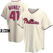 Yairo Munoz Youth Philadelphia Phillies Cream Replica Alternate Jersey