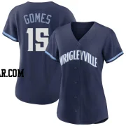 Yan Gomes Women's Chicago Cubs Navy Authentic 2021 City Connect Jersey