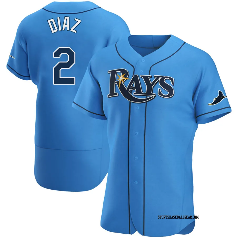 Yandy Diaz Men's Tampa Bay Rays Light Blue Authentic Alternate Jersey