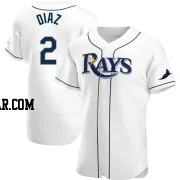 Yandy Diaz Men's Tampa Bay Rays White Authentic Home Jersey