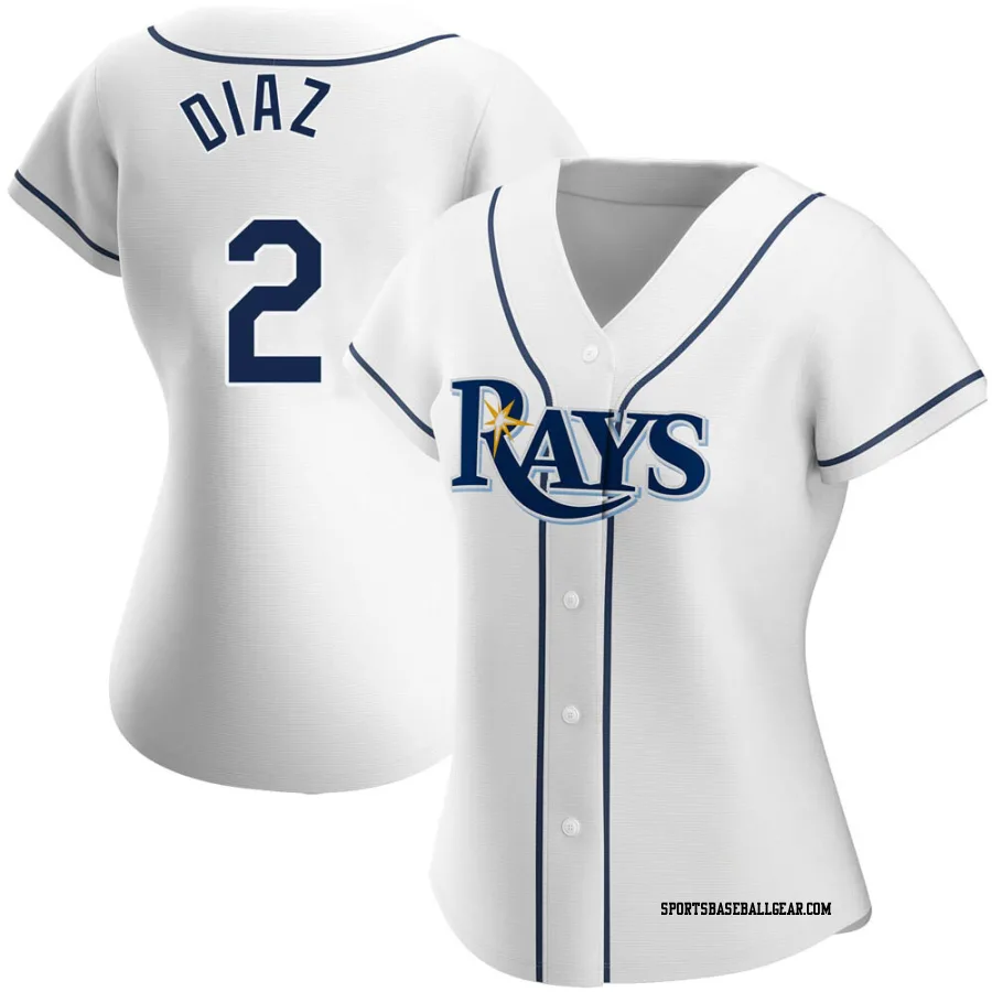 Yandy Diaz Women's Tampa Bay Rays White Authentic Home Jersey