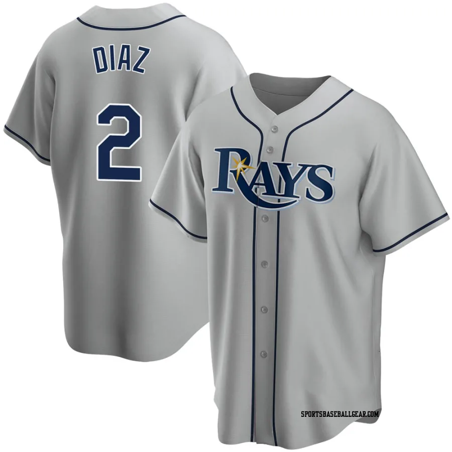 Yandy Diaz Youth Tampa Bay Rays Gray Replica Road Jersey