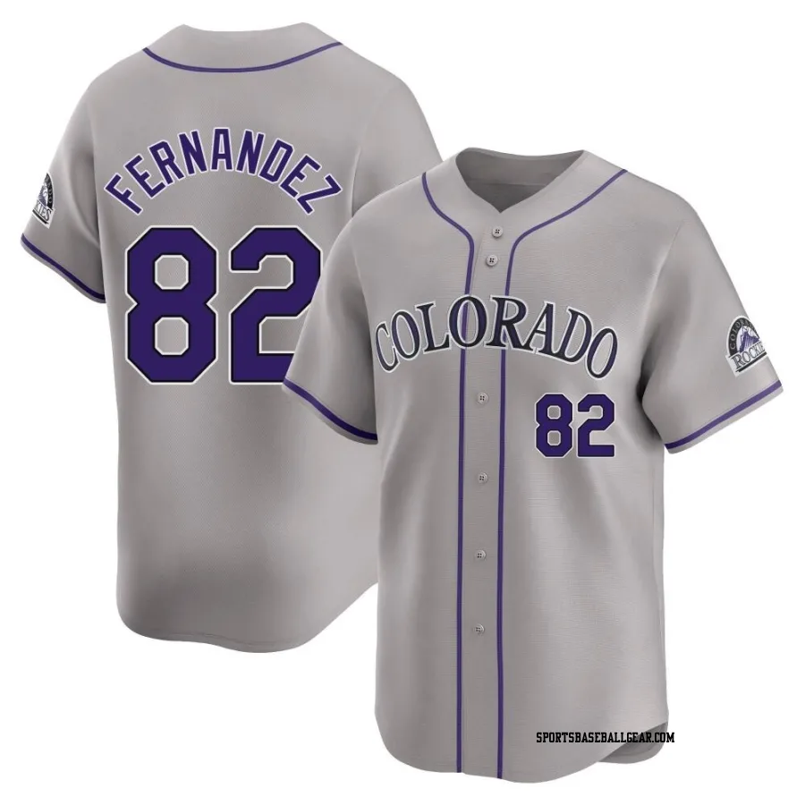 Yanquiel Fernandez Men's Colorado Rockies Gray Limited Road Jersey