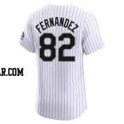 Yanquiel Fernandez Men's Colorado Rockies White Elite Home Jersey