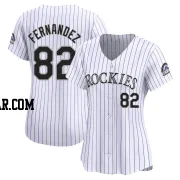 Yanquiel Fernandez Women's Colorado Rockies White Limited Home Jersey