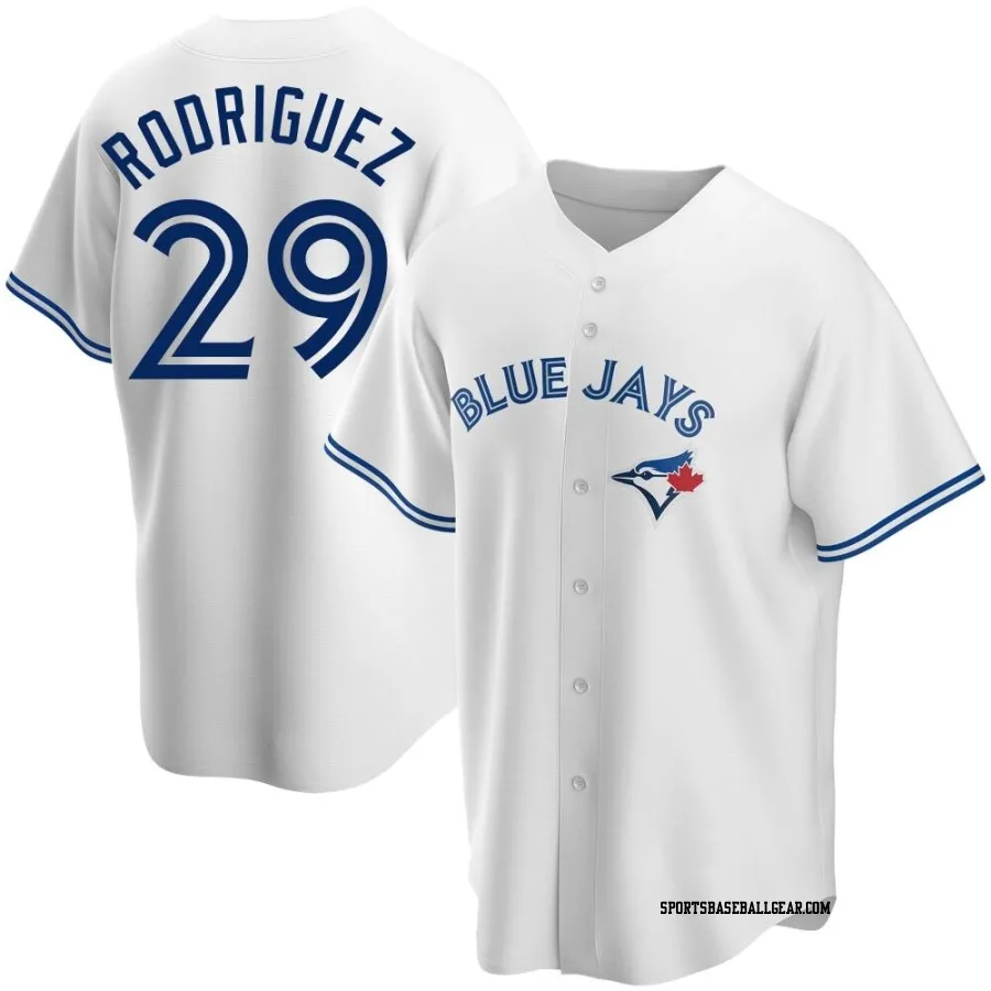 Yariel Rodriguez Men's Toronto Blue Jays White Replica Home Jersey