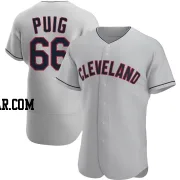 Yasiel Puig Men's Cleveland Guardians Gray Authentic Road Jersey