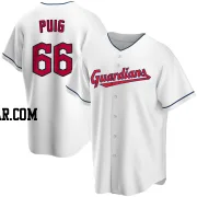 Yasiel Puig Men's Cleveland Guardians White Replica Home Jersey