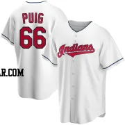 Yasiel Puig Men's Cleveland Guardians White Replica Home Jersey