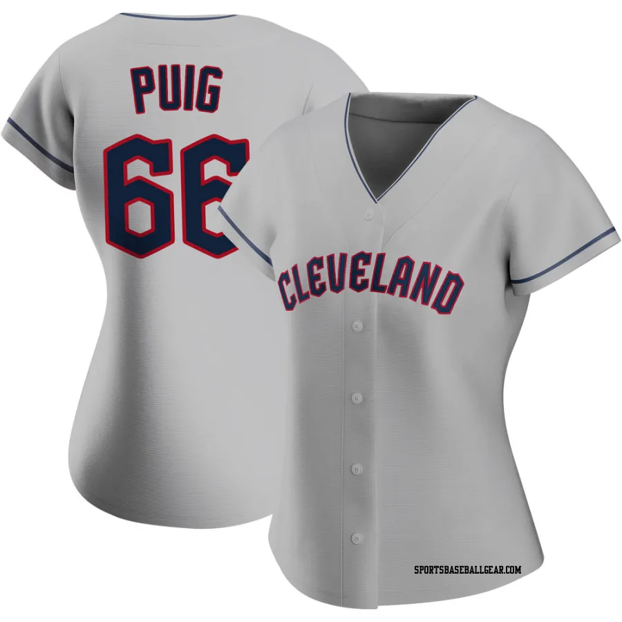 Yasiel Puig Women's Cleveland Guardians Gray Authentic Road Jersey