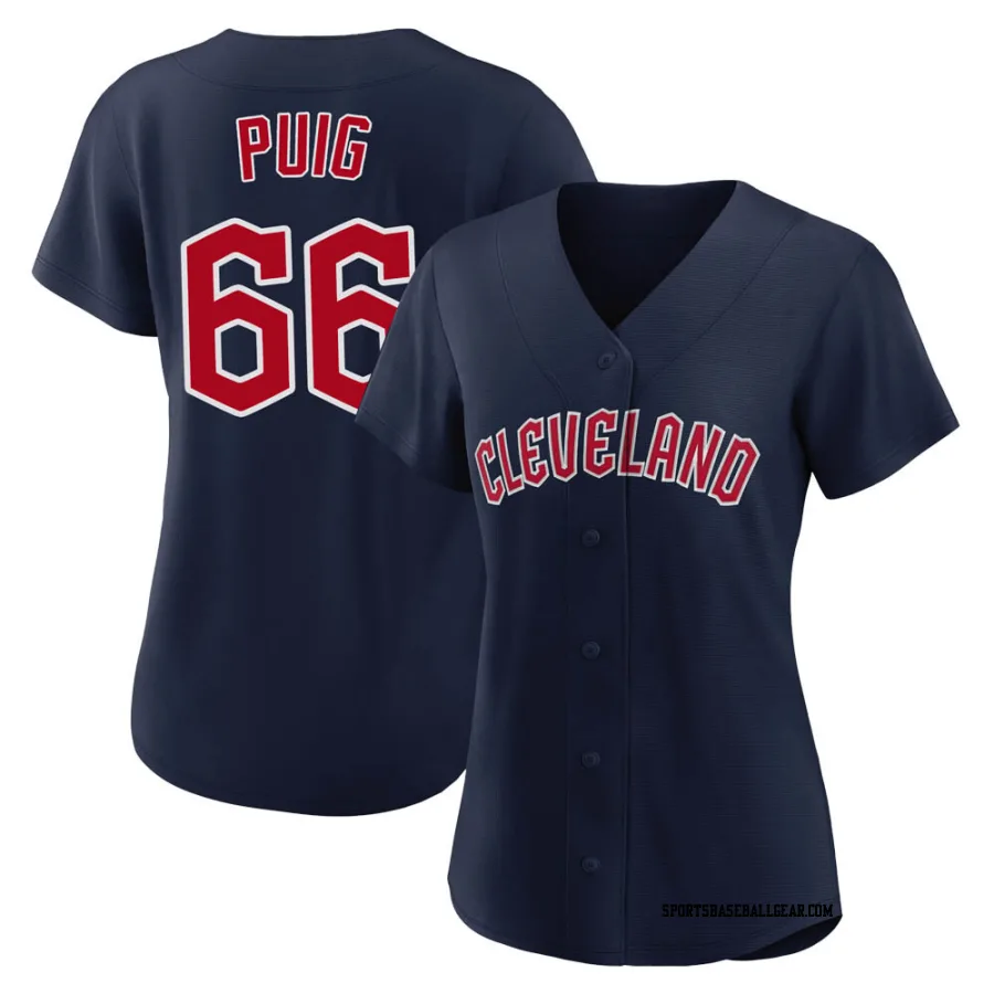 Yasiel Puig Women's Cleveland Guardians Navy Replica Alternate Jersey