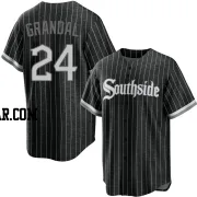 Yasmani Grandal Men's Chicago White Sox Black Replica 2021 City Connect Jersey