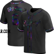 Yasmani Grandal Men's Pittsburgh Pirates Black Holographic Replica Alternate Jersey