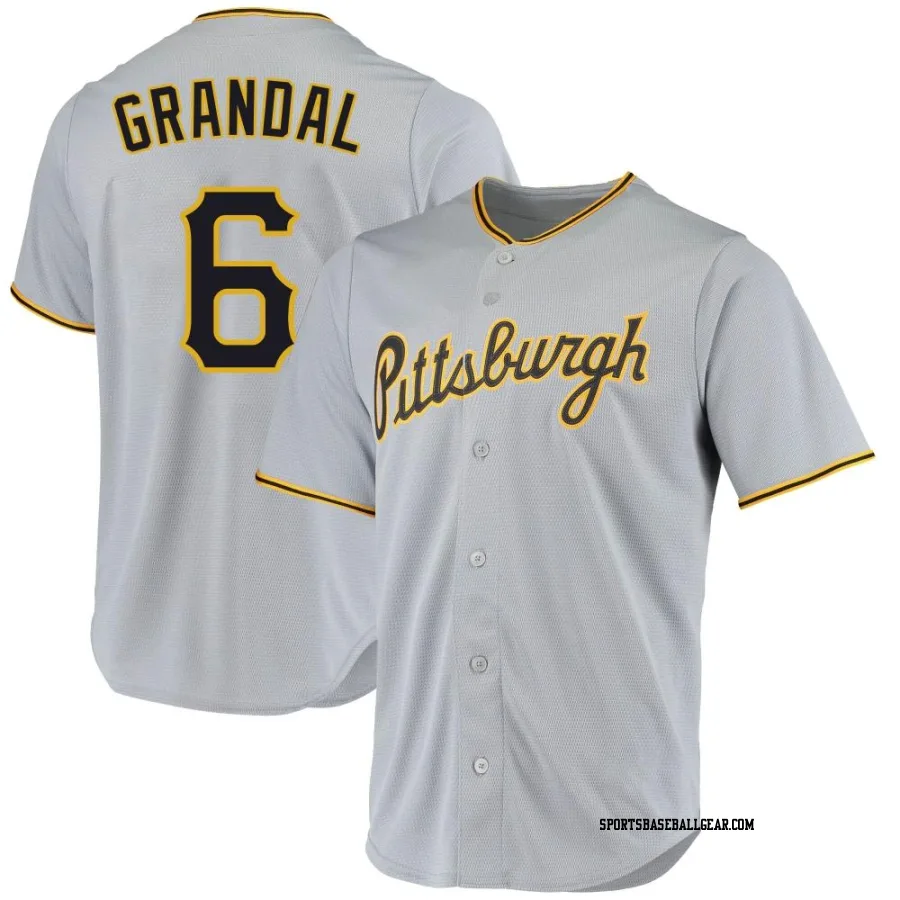 Yasmani Grandal Men's Pittsburgh Pirates Gray Replica Road Jersey