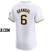 Yasmani Grandal Men's Pittsburgh Pirates White Elite Home Jersey