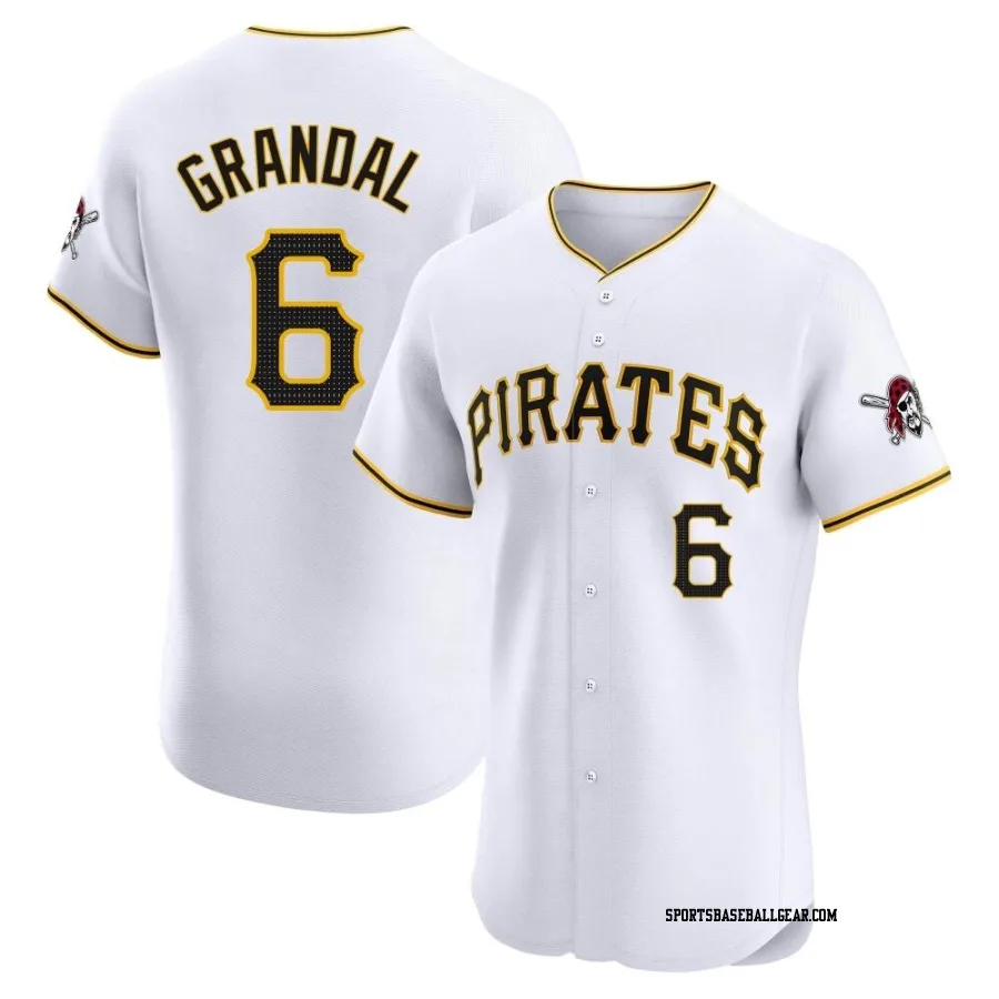 Yasmani Grandal Men's Pittsburgh Pirates White Elite Home Jersey