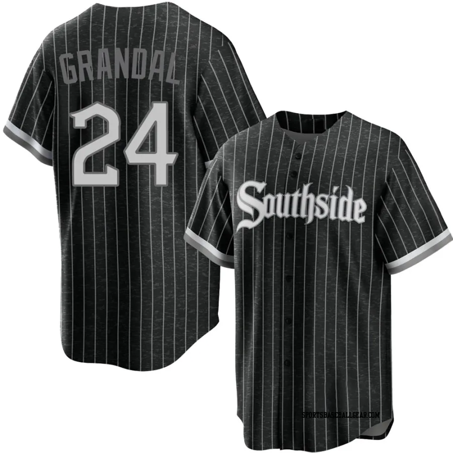 Yasmani Grandal Youth Chicago White Sox Black Replica 2021 City Connect Jersey