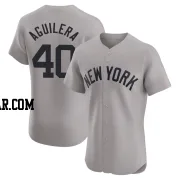 Yedrinson Aguilera Men's New York Yankees Gray Elite Road Jersey