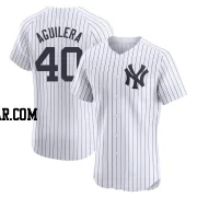 Yedrinson Aguilera Men's New York Yankees White Elite Home Jersey