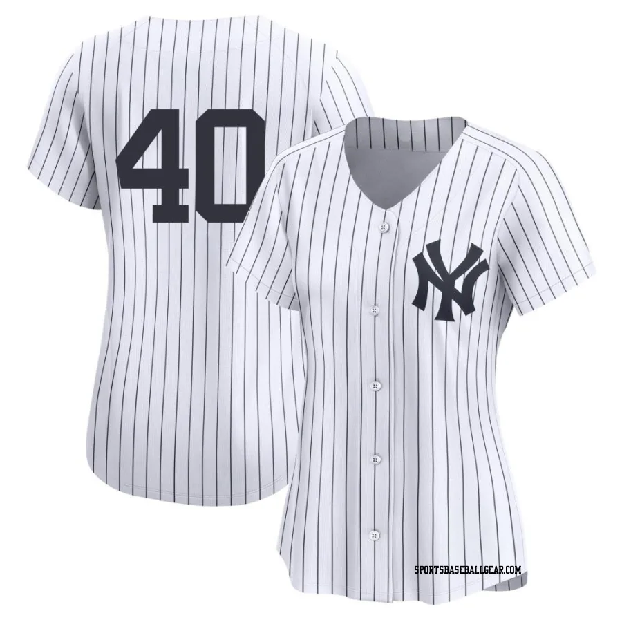 Yedrinson Aguilera Women's New York Yankees White Limited Yankee Home 2nd Jersey