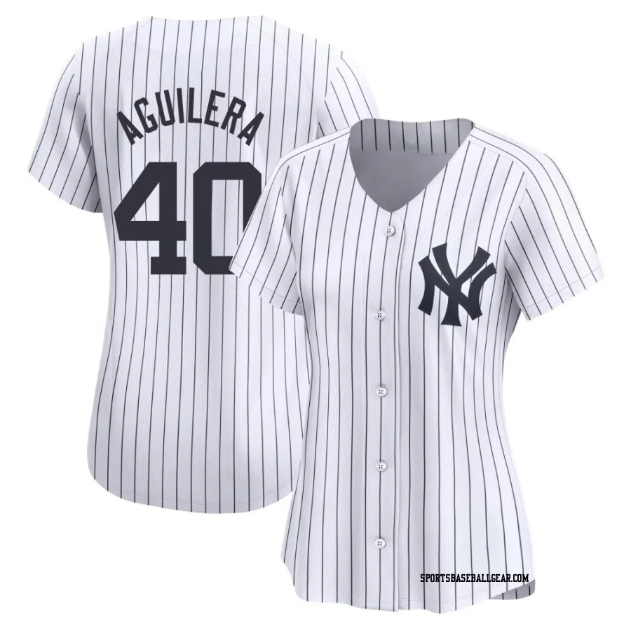 Yedrinson Aguilera Women's New York Yankees White Limited Yankee Home Jersey