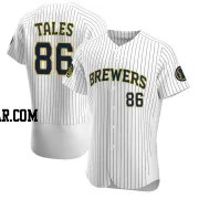 Yeferson Tales Men's Milwaukee Brewers White Authentic Alternate Jersey