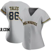 Yeferson Tales Women's Milwaukee Brewers Gray Replica Road Jersey