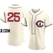 Yency Almonte Men's Chicago Cubs Cream Authentic 2022 Field Of Dreams Jersey