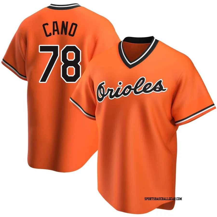 Yennier Cano Men's Baltimore Orioles Orange Replica Alternate Cooperstown Collection Jersey