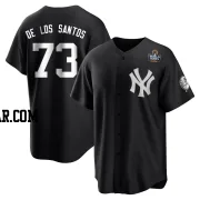 Yerry de los Santos Men's New York Yankees Black/White Replica 2024 World Series Jersey