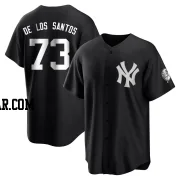 Yerry de los Santos Men's New York Yankees Black/White Replica Jersey